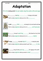 Adaptation Activity (2-page booklet) | Teaching Resources