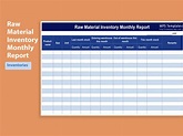 EXCEL of Raw Material Inventory Monthly Report.xlsx | WPS Free Templates