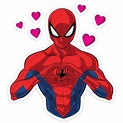 Spider-Man Shows Love Sticker - Sticker Mania