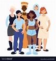 Women cartoons cultural diversity design Vector Image