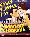 MANHATTAN MELODRAMA, Clark Gable, Myrna Loy, William Powell, 1934 Stock ...