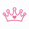 Princesa Girly Pink Realeza Corona Con Joyas De Corazón 554891 Vector ...