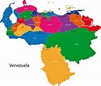 Venezuela Map of Regions and Provinces - OrangeSmile.com