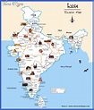 India Map Tourist Attractions - ToursMaps.com