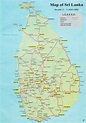 Large detailed road map of Sri Lanka with cities | Sri Lanka | Asia ...
