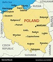 Map of poland Royalty Free Vector Image - VectorStock