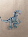 Jurassic world Blue | Dinosaur sketch, Cute drawings, Dinosaur drawing