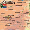 Karte von Johannesburg (Region in Südafrika) | Welt-Atlas.de