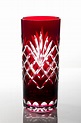 Timeless 24% Lead Crystal Red Highball Glasses, Set of 6