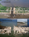 Aerial view of Bolivar Island pre- and post -Hurricane Ike (Texas ...