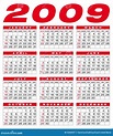 Kalender 2009 vektor abbildung. Illustration von jahreszeiten - 5266937