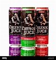Cans of CJ crunk juice a 12% alcoholic energy drink Stock Photo ...