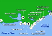 Map of Uruguay Beaches | South america travel, Uruguay, Travel south