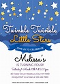 10+ Cute Twinkle Twinkle Little Stars Birthday Invitation Templates ...