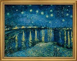 Bild "Sternennacht über der Rhône" (1888), gerahmt von Vincent van Gogh ...