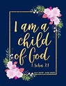Child Of God Quote - I Am A Child Of God John 1 12 Vinyl Wall Decal ...