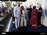 Idris Elba and his mother Eve Elba attend the Hijack premiere, in ...