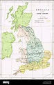 Mapa de Inglaterra en el siglo IX, mostrando los reinos anglosajones ...