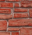 Papel pintado imitación ladrillo visto pared estilo rústico - Linley 453136