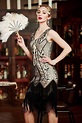 1920s Great Gatsby Charleston Party Costume Sequin Tassel Flapper Dress ...