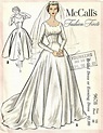 Mccalls 9678 Vintage 50s Sewing Pattern Bridal Gown Wedding | Etsy ...