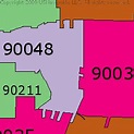 West Hollywood, California Zip Code Boundary Map (CA) | California map ...