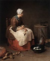 Museum Art Reproductions The Kitchen Maid, 1738 by Jean-Baptiste Simeon ...