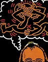 Keith Haring, Self-Portrait, 1985, oil on canvas | Keith haring art ...