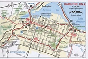 Map Hamilton ON and surrounding area, free printable map highway ...