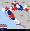 Mapa político de Croacia Fotografía de stock - Alamy