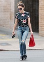 Lucy Hale's Floral T-Shirt and Skinny Jeans Combo Is the Perfect Late ...