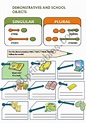 DEMONSTRATIVES AND SCHOOL OBJECTS - ESL worksheet by evelinamaria