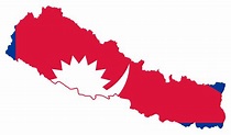 Grande mapa de bandera de Nepal | Nepal | Asia | Mapas del Mundo