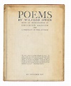 Wilfred Owen (1893-1918) , POEMS. 1920 | Christie's