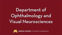 University of Minnesota Medical School Ophthalmology Department - Chase ...