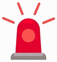 Icono de alerta roja luz intermitente símbolo de sirena señal de alarma ...