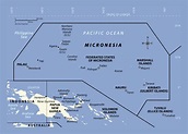 Large political map of Micronesia | Micronesia | Oceania | Mapsland ...