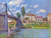 Bridge at Villeneuve la Garenne, 1872 - Alfred Sisley - WikiArt.org