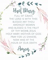 Hail Mary Prayer Catholic Prayer Digital File Download - Etsy UK