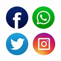 Facebook, Twitter and Instagram logo | Custom-Designed Icons ~ Creative ...
