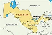 Map of Uzbekistan - Capital of Uzbekistan map (Central Asia - Asia)