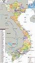 Grande mapa político y administrativo de Vietnam con todas carreteras ...