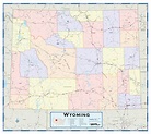Wyoming Counties Wall Map | Mapszu.com.com