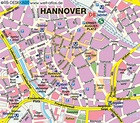 Map of Hanover, center (City in Germany, Lower Saxonia) | Welt-Atlas.de