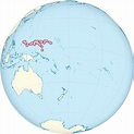 Location of the micronesia in the World Map