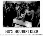“How Houdini Died” and “Was Houdini Killed ...
