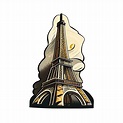 Cartoon sticker of The Eiffel Tower in Paris, France 17333841 PNG