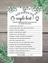 Who Knows Couple Best Bridal Shower Game l Newlywed Game l - Etsy España
