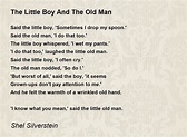 The Little Boy And The Old Man Poem by Shel Silverstein - Poem Hunter ...
