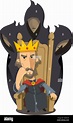 Macbeth en su trono cartoon ilustración vectorial Imagen Vector de ...